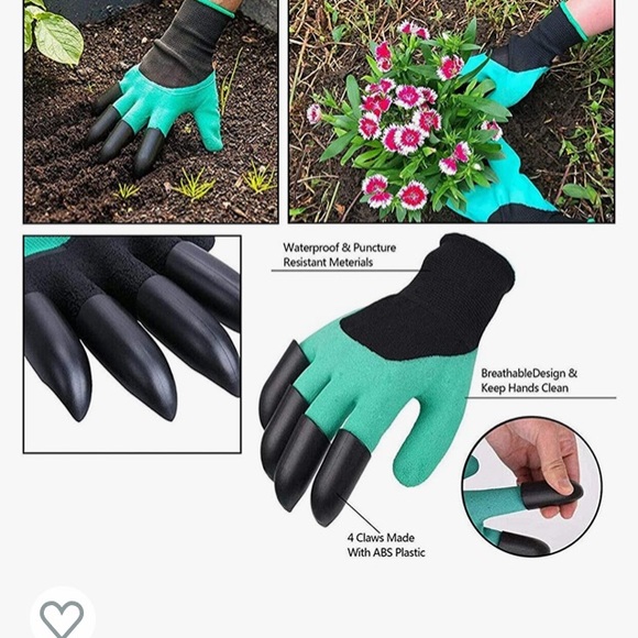 Garden Gloves with Claws,  Waterproof  Breathable Working for Digging, Planting, - Picture 1 of 3